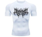 Thorns Print Gym Compression Shirt Men's Running Fitness Workout Summer Quick-Drying Short-Sleeved Sports Sportswear Rash Guard