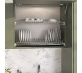 Escurreplatos para módulos altos suprastar, módulo 700mm, acero, pintado aluminio