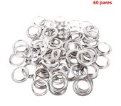 10/30/60pairs Eyelet Curtain Rings Curtain Grommet Top Silvery Metal Ring Header Curtain Accessories  4cm inner diameter