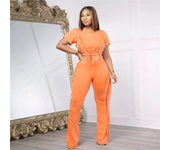 Streetwear Tassel Two Piece Set for Woman Y2K Clothes Casual T-shirt Top and Flare Pants Sporty Fitness Tracksuit Joggings Femme