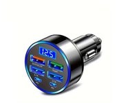 Cargador de coche XJDR multipuerto 2PD 4USB, Carga rápida PD QC3.0, adaptador de coche type C para teléfono en el coche