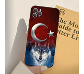 1pc Turk Wolf Turkey Flag Phone Case Silicone Soft For IPhone 16 15 14 13 12 11 Plus Pro Max Plus
