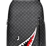 Mochila Leisure Shark de gran capacidad para hombre, ideal para viajes al campus (C1, grande)