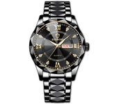 BINBOND Top Brand Luxury Man Wristwatch Waterproof Luminous Date Week Men Watches Stainless Steel Quartz Men's Watch Male reloj
