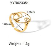 Encanto Anillos de acero inoxidable, productos de tendencia, atmósfera clásica, moda, grabado calado, anillos finos para mujer, joyería, regalos únicos