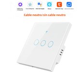 Smart EU Touch Sensor Switch Switches LED Crystal Glass Panel Wall Lamp Light Switch 1/2/3/4Gang No Neutral Wire APP Control