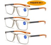 3 Pack New fashionable reading glasses for middle-aged and elderly people, ultra light, anti blue light, presbyopia glasses