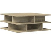 vidaXL Mesa de centro madera de ingeniería 70x70x29 cm Blanco, Negro, Roble Sonoma Mesita de Salón o Comedor o Auxiliar Mesa de Café Meuble Salón
