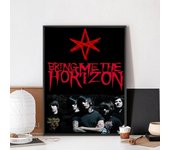 Rock Band B-Bring M-Me The H-Horizon Poster No Framed Kraft Club Bar Paper Vintage Wall Art Painting Bedroom Study Stickers