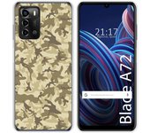 Funda Silicona para ZTE Blade A72 diseño Sand Camuflaje Dibujos
