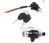 1Pc Universal Black Electric Bicycle Biking Portable Dustproof Cycling Parts For Electric Scooter Ignition Switch Key Power Lock