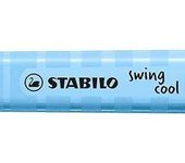 Stabilo Swing Cool - Marcador Fluorescente Cuerpo Plano Biselado - Tinta Base Agua - Azul