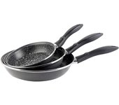 K2 Gransasso Juego De 3 Sarténes, marca MAGEFESA  Gris Moteado, 18/20/24 cm