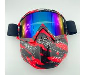 Windproof Outdoor Mask Glasses Men Off-road HD Lens MX MTB ATV Anti-Fog Full Face Protection Tactical Helmet Mask Adjustable
