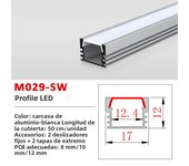 50CM LED Strip Light  Aluminium Profile Channel Silvery Black Diffuser PC Cover for 8mm/10mm/12mm Bar Cabinet Linear Lamp Decor