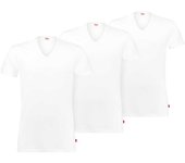 Levi's Camisetas para hombre, pack de 3 - ECOM, cuello de pico, manga corta, color liso