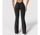 Womens Stretch Yoga Leggings Fitness Running Gym Sports Full Length Active Pants Flared Trousers Pants for Women Women’s Pants