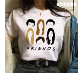 Fashion Friends Tv Show Funny Cartoon T Shirt Women Graphic Best Friends Harajuku T-shirt Korean Style Tshirt Vintage Top Female