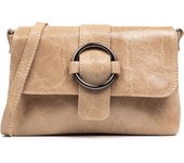 Firenze Artegiani.  Lentini Bolso bandolera Mujer. Piel auténtica Gamuza Lavado a la Piedra. Made in Italy. Vera Pelle Italiana.