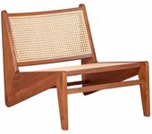 Nest Dream - Sillón bajo en madera de teca y ratán natural - Compass