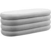 Tectake - Banco almacenaje con asiento ALTU, 110 x 45 x 42 cm, Puff de almacenaje, Tapizado suave, En terciopelo o bouclé, Otomana para guardar mantas o cojines, Soporta hasta 150 kg, Ideal para salón, dormitorio o pasillo