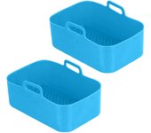 Air Fryer Silicone Tray Rectangle Oven Baking Tray Basket Reusable Liner Insert Dish For Ninja Foodi fryer Pan Accessories