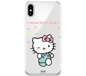 Funda original compatible con iPhone X o XS con un diseño de Hello Kitty Club estrellitas