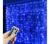 1 Pack LED Curtain Lights with USB 8 Modes Remote Control,for Wedding,Home,Party,Window,Wall,Halloween and Christmas Decorations