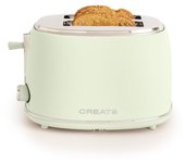 CREATE  - Tostadora de pan para rebanadas anchas, 850W, 3 programas preinstalados  - TOAST RETRO STYLANCE S