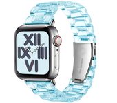 Transparent Resin strap for apple watch band 42mm 40mm correa 44mm 38mm Smart Wrist link bracelet iwatch series 8 7 6 5 4 SE 9