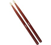 Gonalca Par de baquetas para tambor reglamento.Largo: 38,5cm. Bola: alto 2,5cm,ancho 1,6cm,Nogal Osc