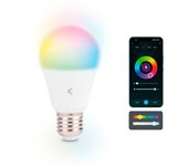 Bombilla inteligente SmartLED E27 KSIX, 9W equivalente 60W, 806 lm, App + Compatible Alexa, Google Home y Siri, RGB + CCT