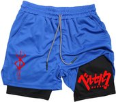 2 in 1 Compression Shorts for Men Gym Workout Running Shorts with Phone Pockets Athletic Quick Dry Activewear