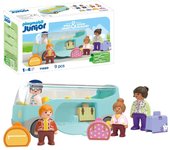 PLAYMOBIL Junior 71682 Autobús, Incluye Piezas de Equipaje y Cuatro Figuras edad +1 año 24P71682
