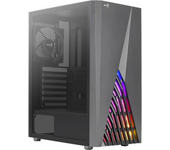Aerocool DELTABKV1 Caja PC ATX Frontal RGB Ventana Lateral Completa Ventilador 12cm Negro