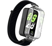Suitable for Xiaomi Band 9 active nylon loop strap+PC plastic protective case for Redmi Band 3 replacement accessory strap