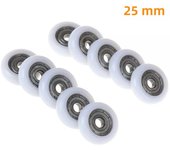 10Pc Shower Door Roller Runner Wheel Replacement White Shower Room Pulley 19-25mm Wheel Diameter For Household Shower Enclosures