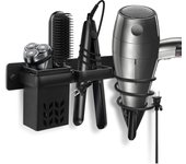 Soporte para secador de pelo, soporte de pared para organizador de secador de pelo, con estante de almacenamiento
