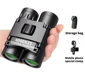 4000X25 Zoom Telescopio Profesional BAK4 HD Potente Prismáticos de Largo Alcante Monocular Portátil o Camping Turismo Al Aire Libre
