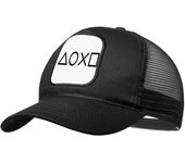 MERCHANDMANIA GORRA NEGRA CON REJILLA logo mando botones consola famosa videojuegos moda deporte