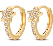 Pendientes de Ar de Plata de Ley 2023 100% para Mujer, Aretés de circuito cúbica de Gold Rose, joyería elegant para regalo de cumpleaños, 925