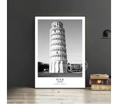 Black and White Italy Travel Poster  Retro Colosseum Capri Venice City Landscape Print Canvas Painting  Nordic Wall Art Home Dec