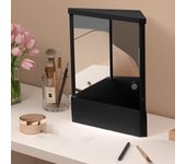 Espejo verdadero pequeño, espejo sin inversión, espejo de maquillaje de tocador verdadero de precisión, imágenes con reflejo real, diseño delgado, espejo de belleza de mesa sin aumento para su rostro, para tocador y belleza de maquillaje (Rosa-A, La