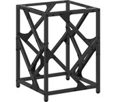 vidaXL Mesa de centro de acero y superficie vidrio 30x30x41 cm Transparente, Negro, Mesita de Salón o Comedor o Auxiliar Mesa de Café Meuble Salón