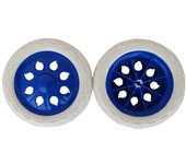 2Pcs Shopping Cart Wheels Trolley Caster Replacement 6.5 Inch Dia Rubber Foaming