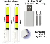 GOBAIT Fishing Light CR425 3.6V Lithium Battery USB Charge Kit Pesca Luminous Tackle Night Bright Stick Rod LED Fluorescent Lamp