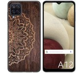 Tumundosmartphone Funda Gel Tpu para Samsung Galaxy A12 / M12 diseño Madera 06 Dibujos