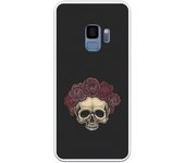 Funda compatible con Samsung Galaxy S9 - tatoo calavera mexicana dotwork