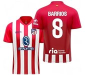 Camiseta Oficial Atletico de Madrid  Infantil Barrios – Ropa Deportiva para Niño con Diseño Original, Nombre y Número, Ideal para Fútbol y Actividades Diarias