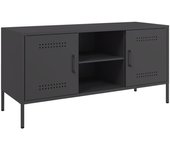 Mueble TV combinadoMueble para TV de acero negro 100,5x39x50,5 cm
